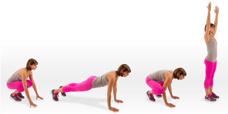 Burpees - fat burning exercise