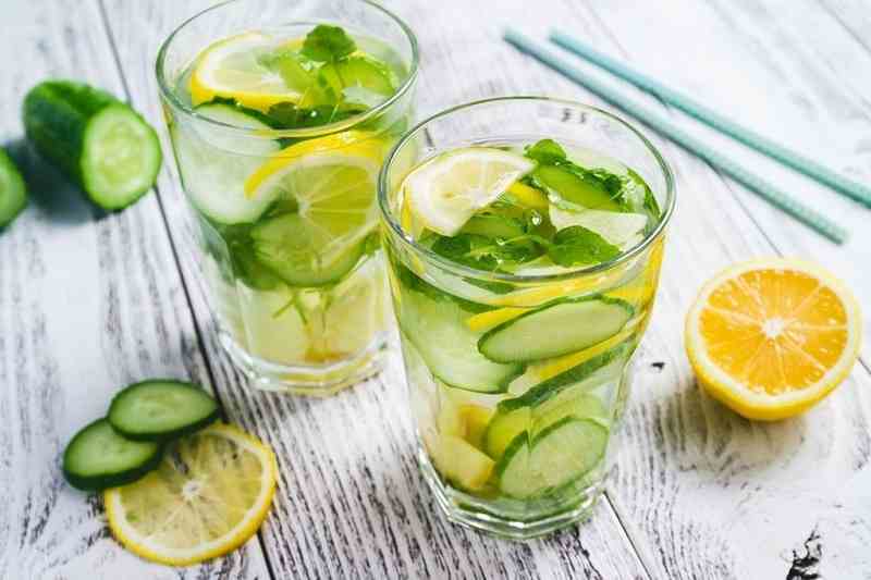 Water and Cucumber