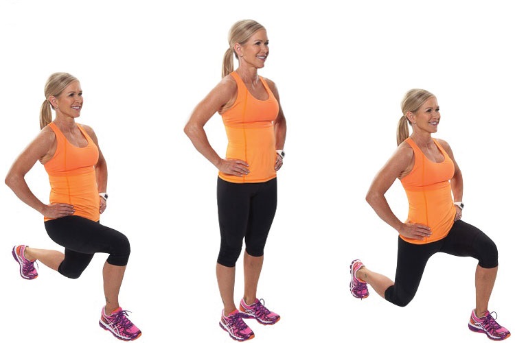 Lunges - fat burning exercises