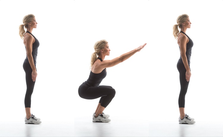 Squats - fat burning exercise