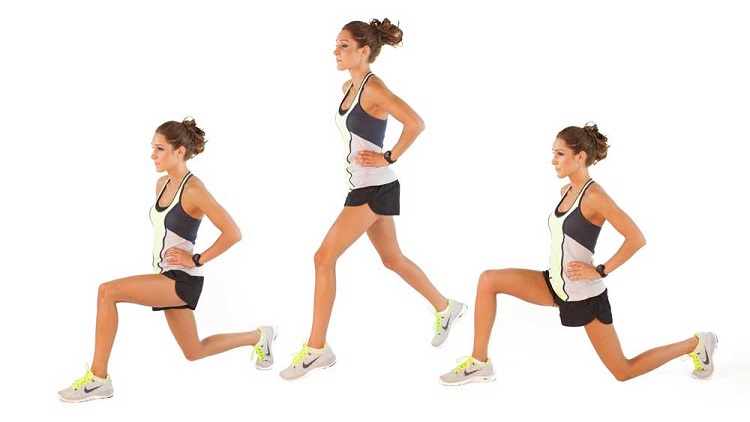 explosive lunges - fat burning exercise